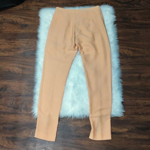 H&M High-Waisted slim fit Peach Trousers With Front Slits - Picture 4 of 11